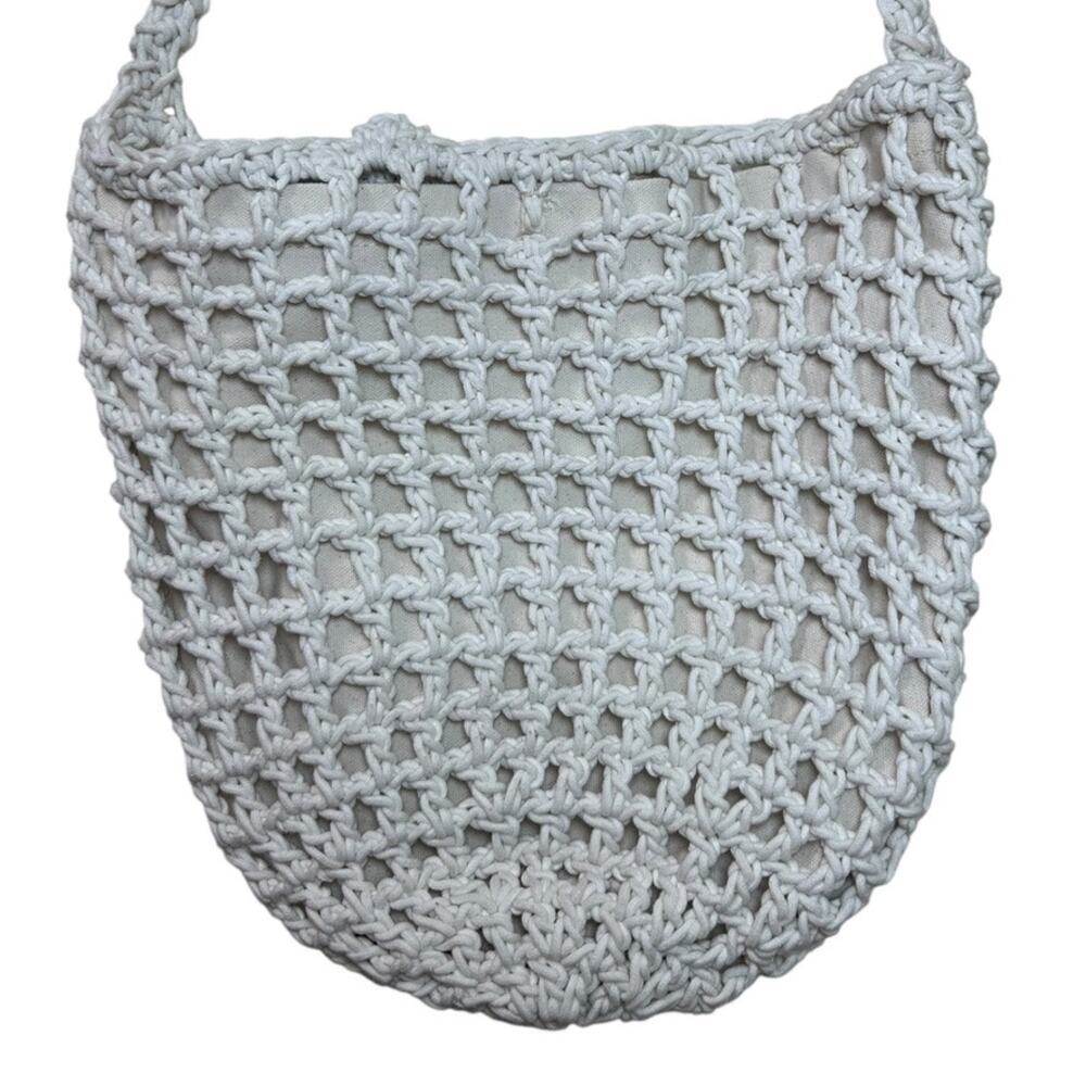 Madewell Women's 'The Crocheted Shoulder Bag' Cross-Body, Knit, White, One-Size - Picture 7 of 15